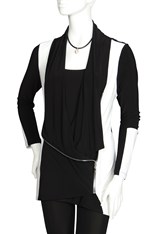 JACKET CAPRICE - black white