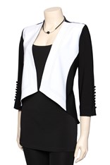 JACKET VENICE JERSEY - black white