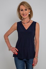 CAMI V NECK KYIV - navy