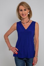 CAMI V NECK KYIV - blue berry