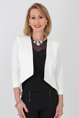JACKET VENICE CREPE - ivory crepe