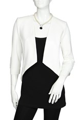 JACKET VENICE CREPE - ivory crepe