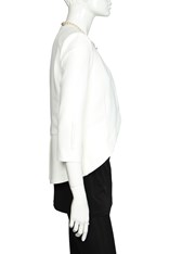 JACKET VENICE CREPE - ivory crepe