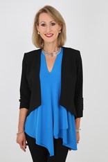 JACKET VENICE CREPE - black crepe