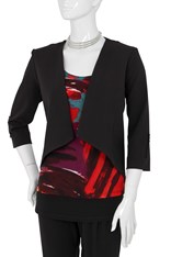 JACKET VENICE CREPE - black crepe