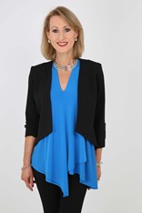 JACKET VENICE CREPE - black crepe