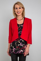 JACKET VENICE CREPE - red crepe