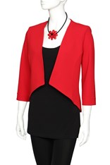 JACKET VENICE CREPE - red crepe