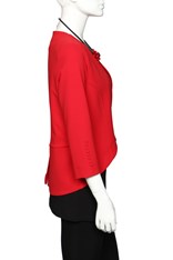 JACKET VENICE CREPE - red crepe
