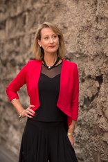 JACKET VENICE CREPE - red crepe