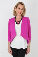JACKET VENICE CREPE - fuchsia crepe