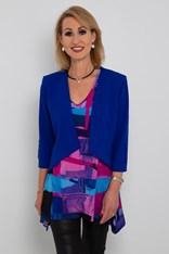 JACKET VENICE CREPE - cobalt crepe
