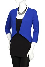JACKET VENICE CREPE - cobalt crepe
