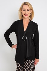 TUNIC GINA SASSY LONG SLEEVE - black