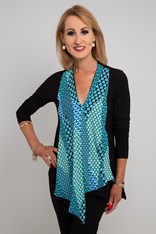 TUNIC GINA SASSY LONG SLEEVE - peacock