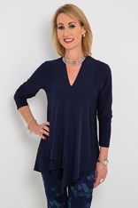 TUNIC GINA SASSY LONG SLEEVE - navy