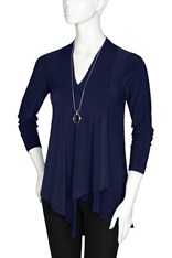 TUNIC GINA SASSY LONG SLEEVE - navy