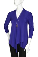 TUNIC GINA SASSY LONG SLEEVE - blue berry