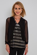 JACKET TANSY - black