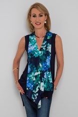 TUNIC GINA - blue floral