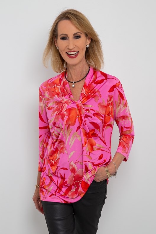 TOP LUCY 3/4 SLEEVE TWIST
