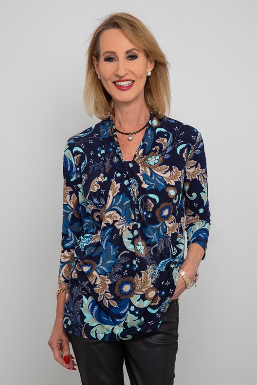 TOP LUCY 3/4 SLEEVE TWIST