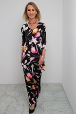 PANTS RUBY PALAZZO - black pink