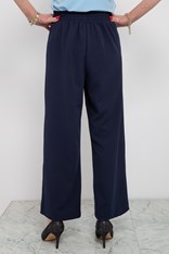 PANTS GEORGIE CREPE WIDE LEG - navy
