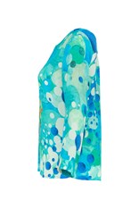 TOP V NECK CUMMINGS 24622 - blue abstract