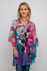 KAFTAN IRENE 24803 - pink floral