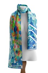 SCARF CUMMINGS 24902 - blue abstract