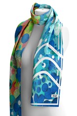 SCARF CUMMINGS 24902 - blue abstract