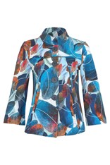 JACKET 4 BUTTON DIANE - blue abstract