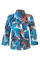 JACKET 4 BUTTON DIANE - blue abstract