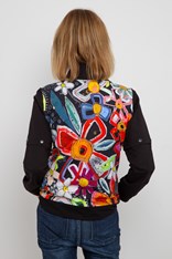 JACKET ZIP VIGO - black floral