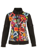 JACKET ZIP VIGO - black floral