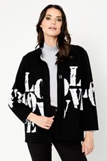 JACKET LOVE - black silver
