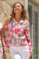 JACKET BOMBER LINEN STUDIO 25705 - fiesta pink