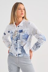 JACKET BOMBER LINEN MAJELLA 25791 - blue floral
