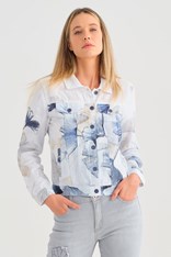 JACKET BOMBER LINEN MAJELLA 25791 - blue floral