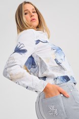 JACKET BOMBER LINEN MAJELLA 25791 - blue floral