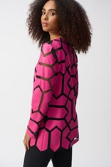 JACKET LASER-CUT LEATHERETTE 241905 - geranium