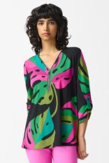 TUNIC ZIP SUE 242232 - floral temple black