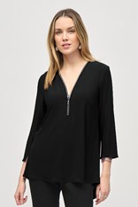 TUNIC ZIP LIZETTE 243314 - black