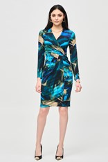 DRESS WRAP KAYLA 243072 - blue abstract