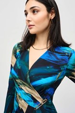 DRESS WRAP KAYLA 243072 - blue abstract