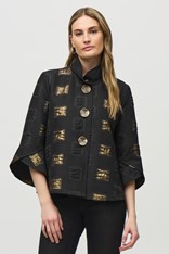 JACKET JACQUARD LUREX 244205 - black gold