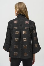 JACKET JACQUARD LUREX 244205 - black gold