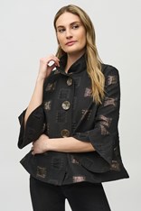 JACKET JACQUARD LUREX 244205 - black gold