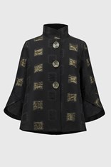 JACKET JACQUARD LUREX 244205 - black gold